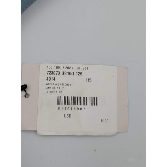 Gucci Women’s Blondie Ciny Interlocking Buckle Leather Belt Cloudy Blue 115cm 72 - Picture 7 of 9